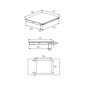 GRUNDIG GIEI623472MN Piano cottura induzione 60