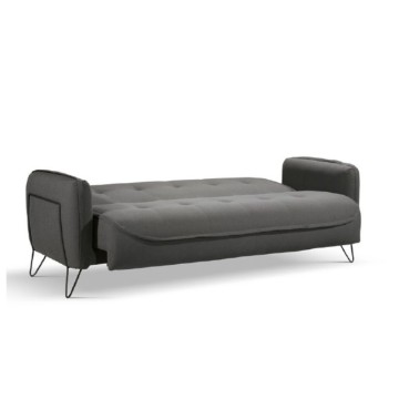 Divano Crown 3 posti grigio 215x94x98h cm.