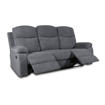 Divano Chicago 3 posti reclinabile grigio Twist 20