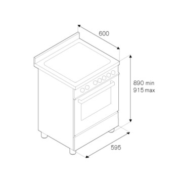 Bertazzoni MAS604MFESXE Cucina forno elettrico