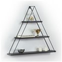 Mensola triangolare Moset  3 ripiani nero MT191005