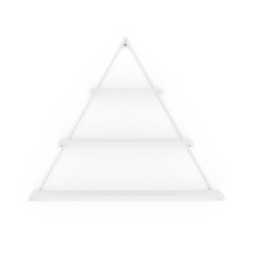 Mensola triangolare 3 ripiani Moset bianco totale MT191006