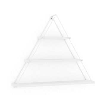 Mensola triangolare 3 ripiani Moset bianco totale MT191006