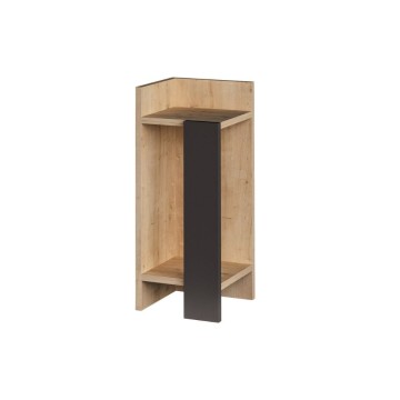 Tavolino di design Elos rovere oak pannello antracite 25x25x60h sinistro