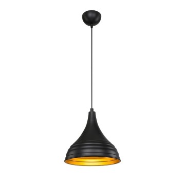 Lampada a sospensione Leda ASZ1338 in metallo nero