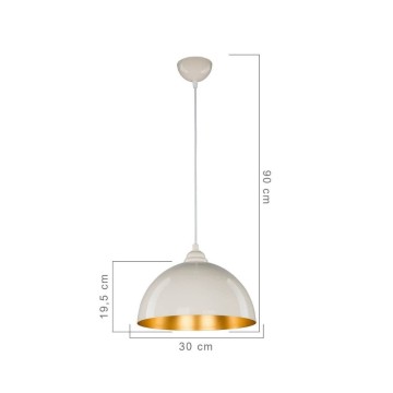 Lampada a sospensione Topak ASZ0948 in metallo bianco