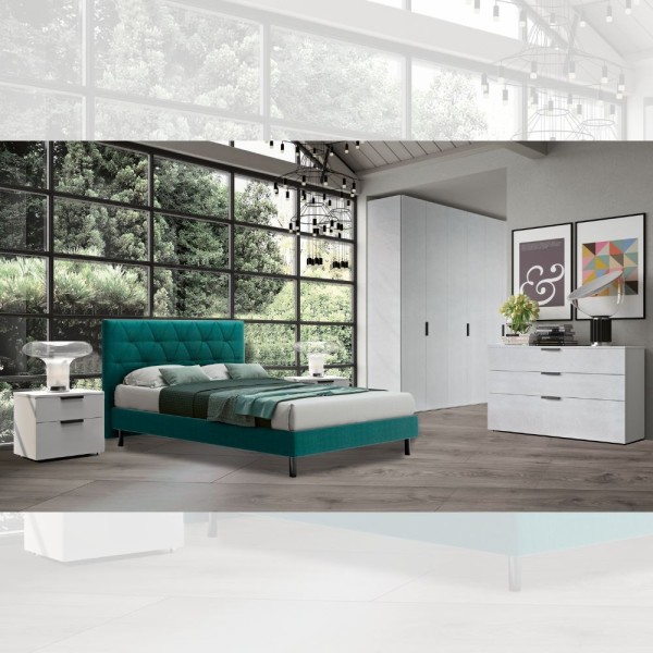 Camera da letto Follia bianco portland e maniglie antracite Camera da letto Follia bianco portland e maniglie antracite